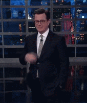 Stephen Colbert is sorry he made fun of you | image tagged in gifs,stephen colbert | made w/ Imgflip video-to-gif maker