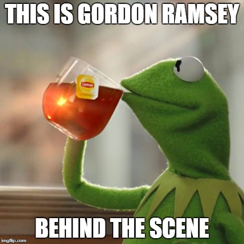 But That's None Of My Business Meme | THIS IS GORDON RAMSEY; BEHIND THE SCENE | image tagged in memes,but thats none of my business,kermit the frog | made w/ Imgflip meme maker