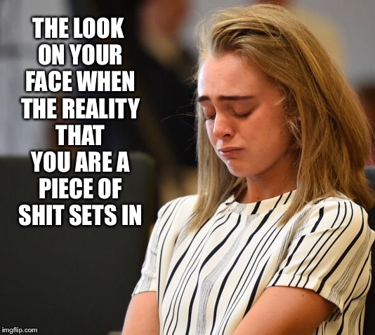THE LOOK ON YOUR FACE WHEN THE REALITY THAT YOU ARE A PIECE OF SHIT SETS IN | image tagged in cry baby | made w/ Imgflip meme maker