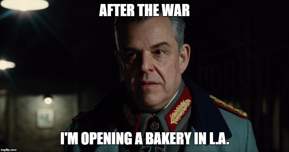 BUN FACTORY | AFTER THE WAR; I'M OPENING A BAKERY IN L.A. | image tagged in ludendorff,wonder woman | made w/ Imgflip meme maker