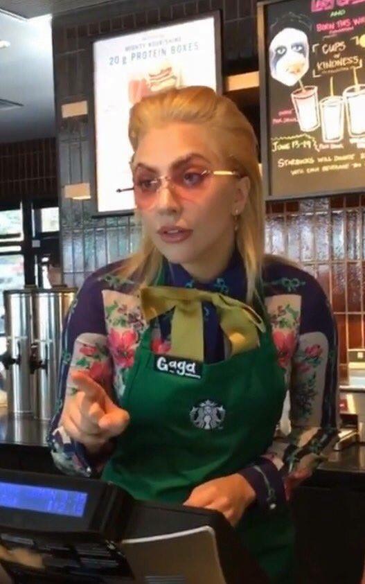 Lady Gaga Starbucks Blank Meme Template
