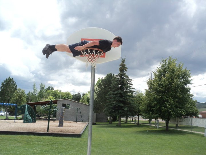 Basketball hoop plank Blank Meme Template