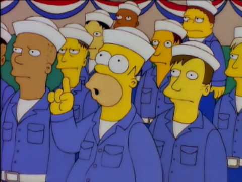 Homer Simpson US Navy Question Blank Meme Template
