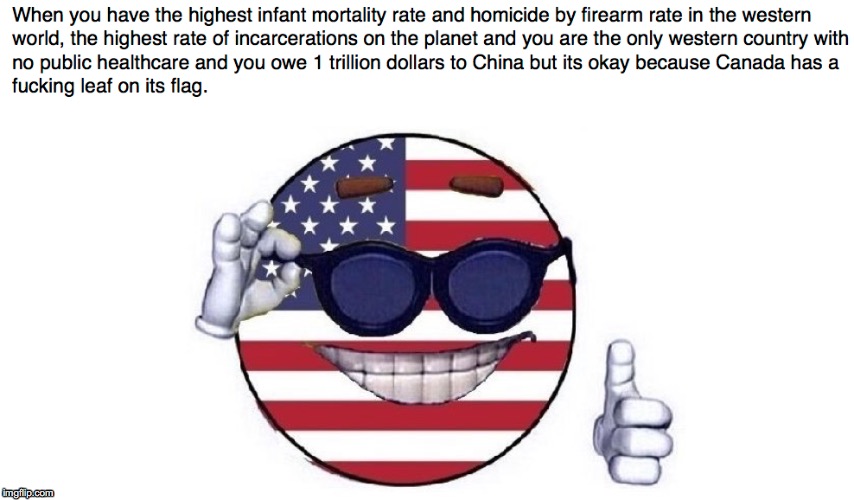 'Merica  | image tagged in america,canada,picardia | made w/ Imgflip meme maker