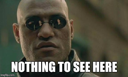 Matrix Morpheus Meme | NOTHING TO SEE HERE | image tagged in memes,matrix morpheus | made w/ Imgflip meme maker