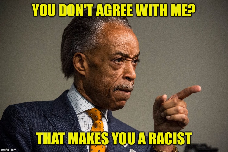 YOU DON'T AGREE WITH ME? THAT MAKES YOU A RACIST | made w/ Imgflip meme maker