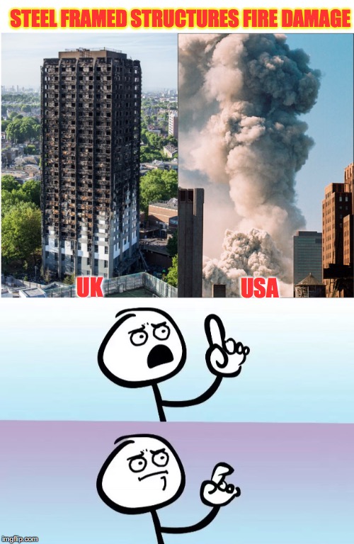 To Collapse, Or Not Collapse | STEEL FRAMED STRUCTURES FIRE DAMAGE; USA; UK | image tagged in twin towers,steel,fire,collapse | made w/ Imgflip meme maker