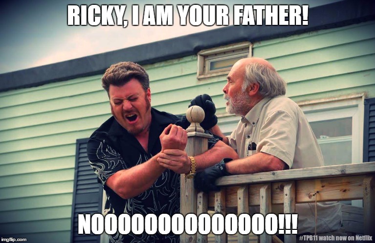 RICKY, I AM YOUR FATHER! NOOOOOOOOOOOOOO!!! | image tagged in ricky,jim lahey,star wars,trailer park boys | made w/ Imgflip meme maker