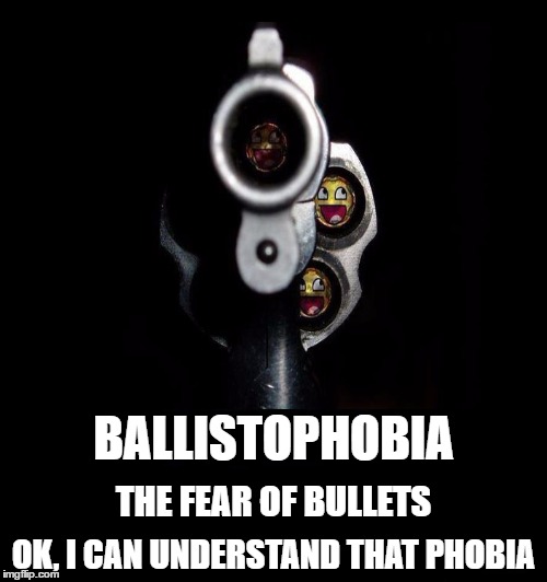 I'm pro 2nd amendment but, I'd like the bullets going opposite my direction. Thanks for your cooperation | BALLISTOPHOBIA; THE FEAR OF BULLETS; OK, I CAN UNDERSTAND THAT PHOBIA | image tagged in 2nd amendment | made w/ Imgflip meme maker