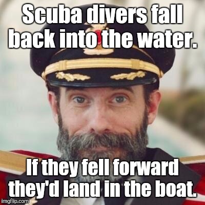 1jdo5i.jpg | Scuba divers fall back into the water. If they fell forward they'd land in the boat. | image tagged in 1jdo5ijpg | made w/ Imgflip meme maker