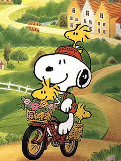 snoopy cycling monday Blank Meme Template