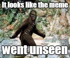 It looks like the meme went unseen | made w/ Imgflip meme maker