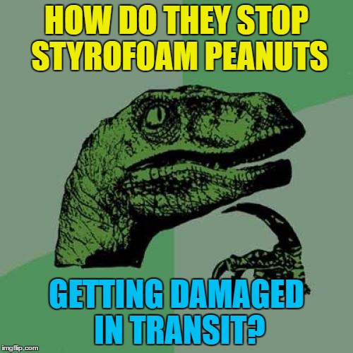 Inspired by Octavia_Melody | HOW DO THEY STOP STYROFOAM PEANUTS; GETTING DAMAGED IN TRANSIT? | image tagged in memes,philosoraptor,styrofoam peanuts | made w/ Imgflip meme maker