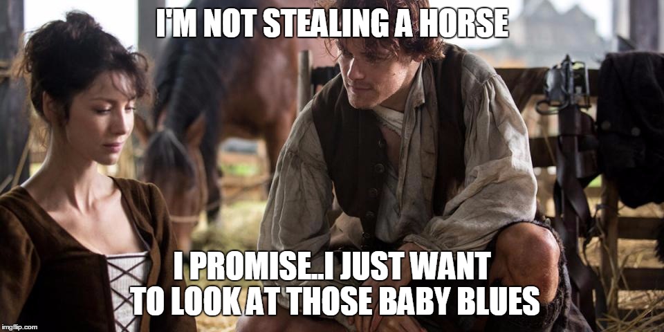 I'M NOT STEALING A HORSE; I PROMISE..I JUST WANT TO LOOK AT THOSE BABY BLUES | image tagged in i promise to be good | made w/ Imgflip meme maker