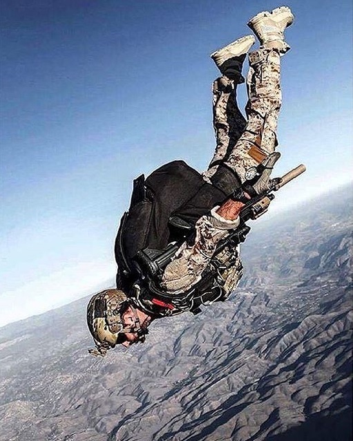High Quality Paratrooper army jumping Blank Meme Template