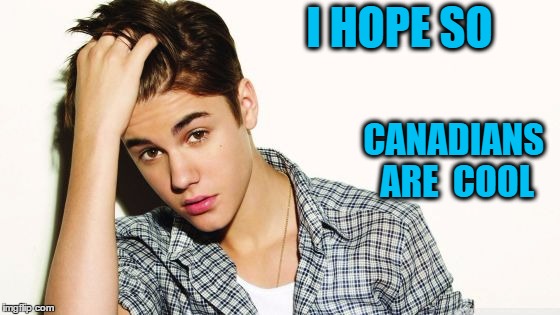 I HOPE SO CANADIANS ARE  COOL | image tagged in justin | made w/ Imgflip meme maker