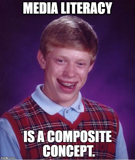 Bad Luck Brian Meme | MEDIA LITERACY; IS A COMPOSITE CONCEPT. | image tagged in memes,bad luck brian | made w/ Imgflip meme maker