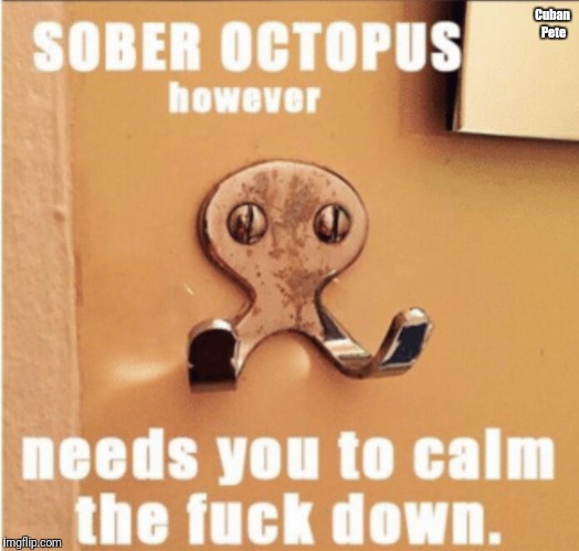 Cuban Pete | image tagged in sober octopus | made w/ Imgflip meme maker