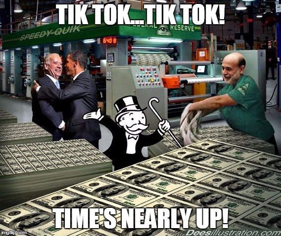 Image tagged in federal reserve bankers printing fiat ...