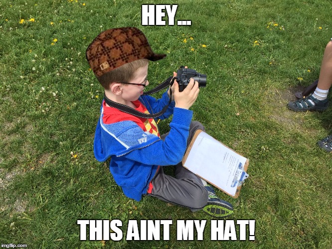 I FOUND NEUTRONS! | HEY... THIS AINT MY HAT! | image tagged in i found neutrons,scumbag | made w/ Imgflip meme maker