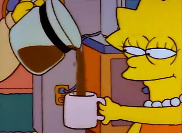 High Quality Lisa drinks coffee Blank Meme Template