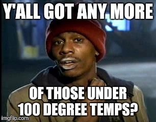Y'all Got Any More Of That Meme | Y'ALL GOT ANY MORE OF THOSE UNDER 100 DEGREE TEMPS? | image tagged in memes,yall got any more of | made w/ Imgflip meme maker