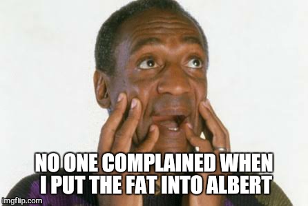NO ONE COMPLAINED WHEN I PUT THE FAT INTO ALBERT | made w/ Imgflip meme maker