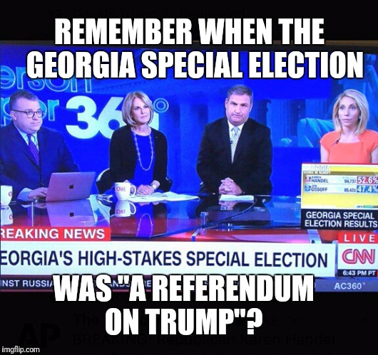 Pepperidge Farm remembers...  | REMEMBER WHEN THE   GEORGIA SPECIAL ELECTION; WAS "A REFERENDUM ON TRUMP"? | image tagged in trump | made w/ Imgflip meme maker