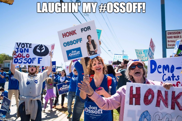 Ossoff | LAUGHIN' MY #OSSOFF! | image tagged in ossoff | made w/ Imgflip meme maker