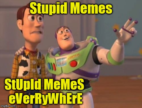 ThIs NeEdS tO sToP nOw | Stupid Memes; StUpId MeMeS eVerRyWhErE | image tagged in memes,x x everywhere | made w/ Imgflip meme maker