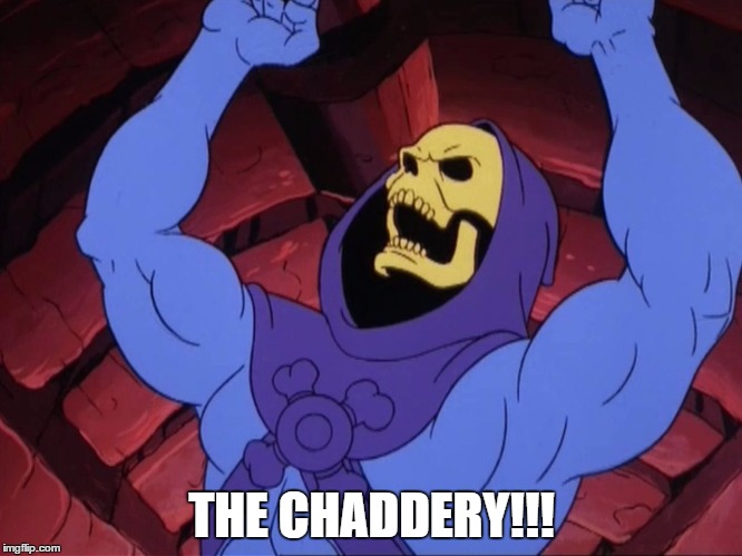 Skeletor | THE CHADDERY!!! | image tagged in skeletor | made w/ Imgflip meme maker