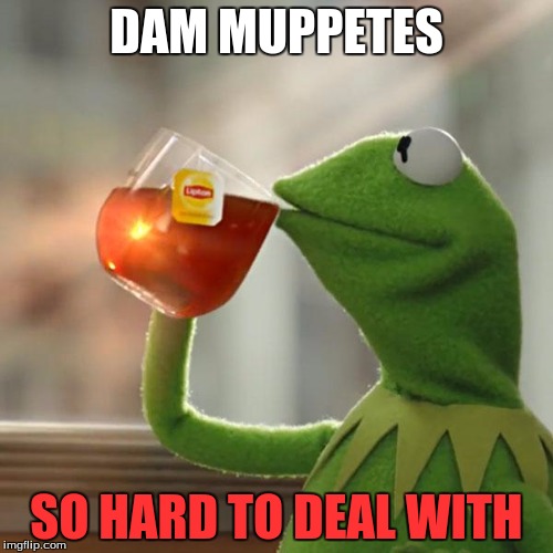 But That's None Of My Business | DAM MUPPETES; SO HARD TO DEAL WITH | image tagged in memes,but thats none of my business,kermit the frog | made w/ Imgflip meme maker