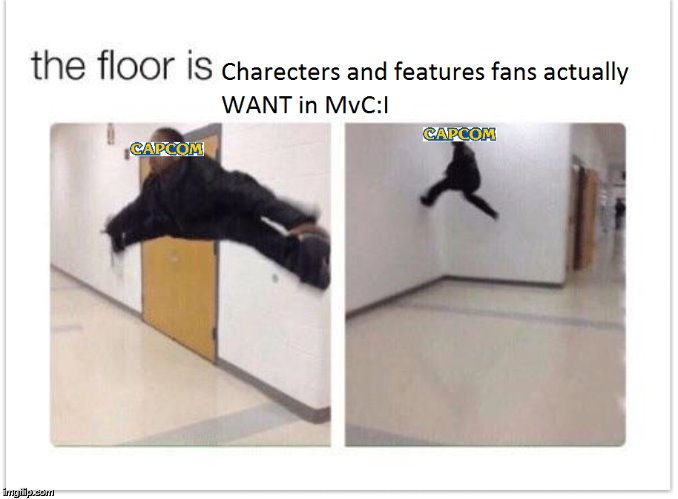 image tagged in capcom,video games,the floor is | made w/ Imgflip meme maker