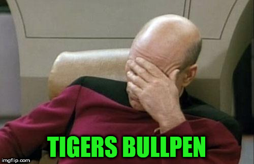 Captain Picard Facepalm Meme | TIGERS BULLPEN | image tagged in memes,captain picard facepalm | made w/ Imgflip meme maker