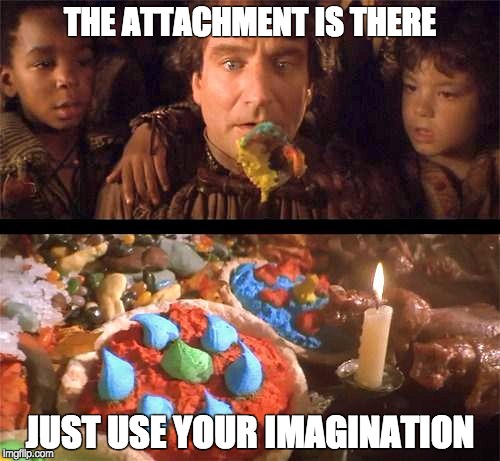 THE ATTACHMENT IS THERE; JUST USE YOUR IMAGINATION | image tagged in use your imagination | made w/ Imgflip meme maker