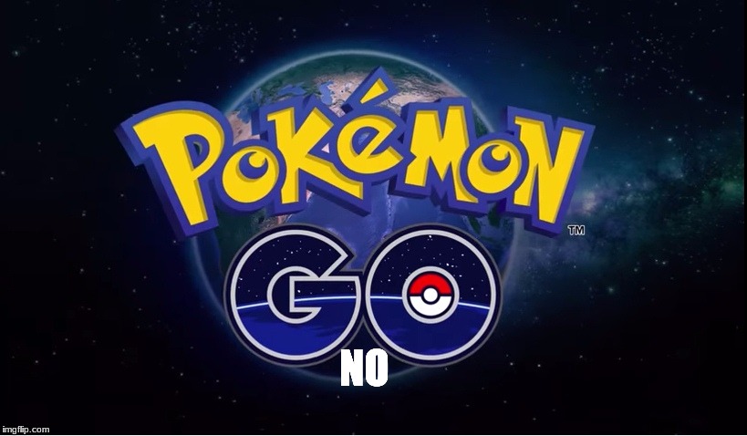 pokemon go | NO | image tagged in pokemon go | made w/ Imgflip meme maker