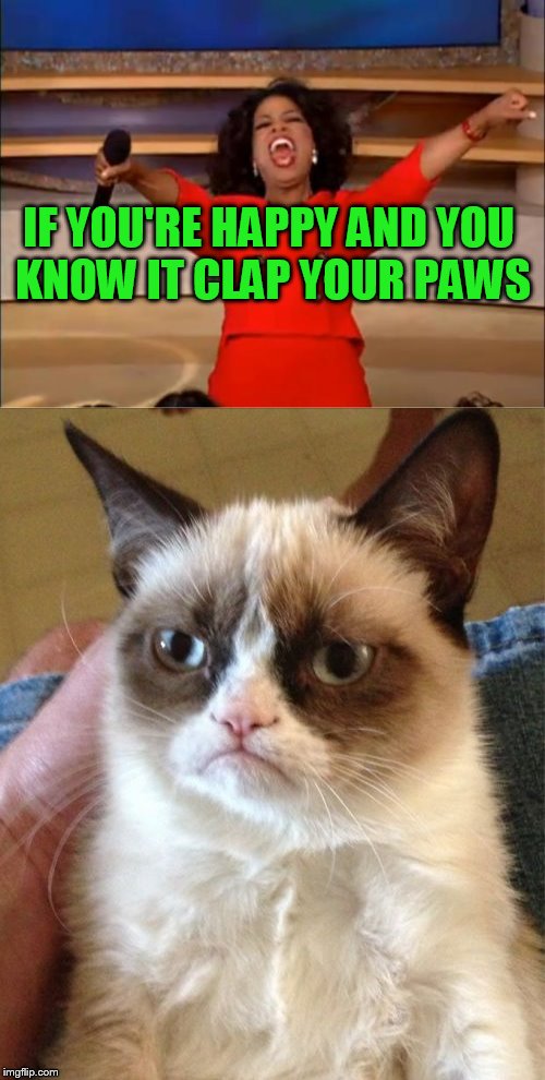 IF YOU'RE HAPPY AND YOU KNOW IT CLAP YOUR PAWS | made w/ Imgflip meme maker