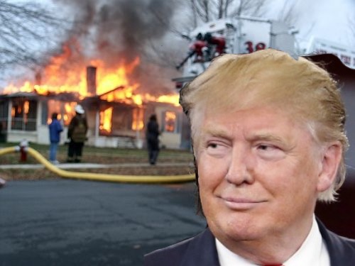 High Quality Disaster Trump Blank Meme Template