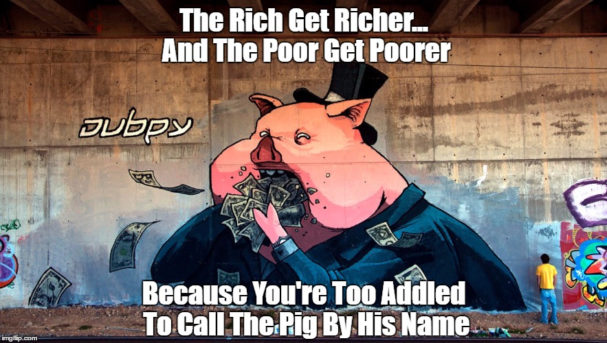 The Rich Get Richer... And The Poor Get Poorer Because You're Too Addled To Call The Pig By His Name | made w/ Imgflip meme maker