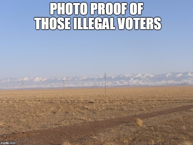 PHOTO PROOF OF THOSE ILLEGAL VOTERS | made w/ Imgflip meme maker