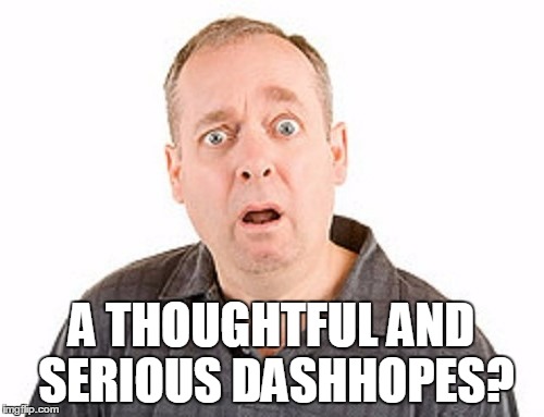 A THOUGHTFUL AND SERIOUS DASHHOPES? | made w/ Imgflip meme maker