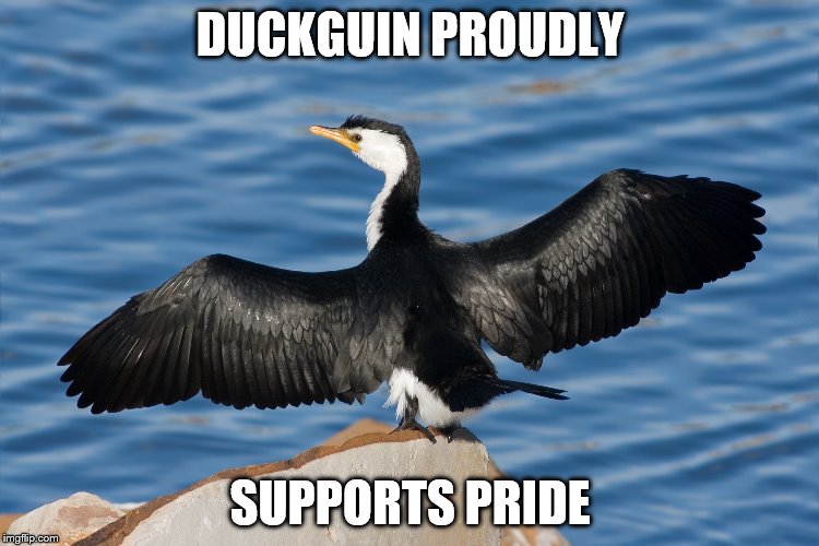 Duckguin | DUCKGUIN PROUDLY; SUPPORTS PRIDE | image tagged in duckguin | made w/ Imgflip meme maker