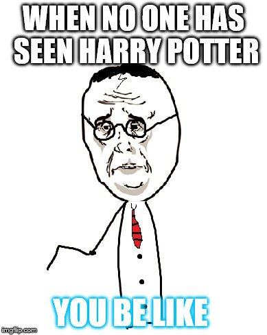 Harry Potter Ok | WHEN NO ONE HAS SEEN HARRY POTTER; YOU BE LIKE | image tagged in memes,harry potter ok | made w/ Imgflip meme maker