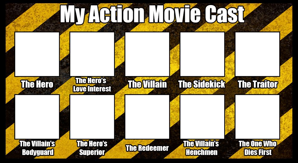 High Quality My Action Movie Cast Blank Meme Template