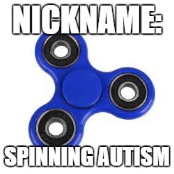 spinning autisme | NICKNAME:; SPINNING AUTISM | image tagged in spinning autisme | made w/ Imgflip meme maker