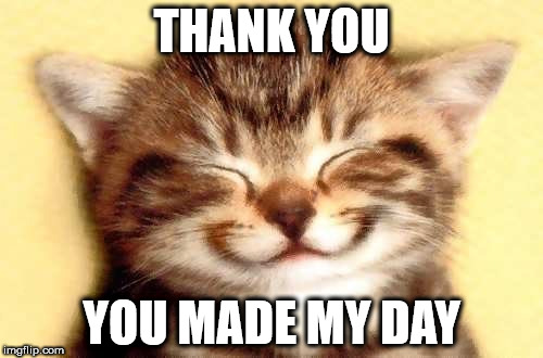 THANK YOU; YOU MADE MY DAY | made w/ Imgflip meme maker