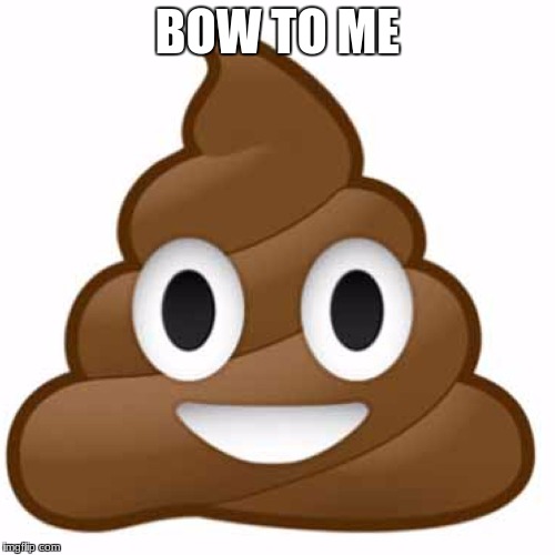 Poop emoji | BOW TO ME | image tagged in poop emoji | made w/ Imgflip meme maker