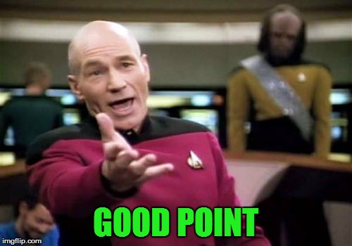 Picard Wtf Meme | GOOD POINT | image tagged in memes,picard wtf | made w/ Imgflip meme maker