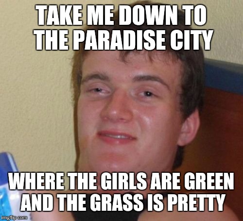 10 Axl | TAKE ME DOWN
TO THE PARADISE CITY; WHERE THE GIRLS ARE GREEN AND THE GRASS IS PRETTY | image tagged in memes,10 guy,axl rose,guns n roses | made w/ Imgflip meme maker