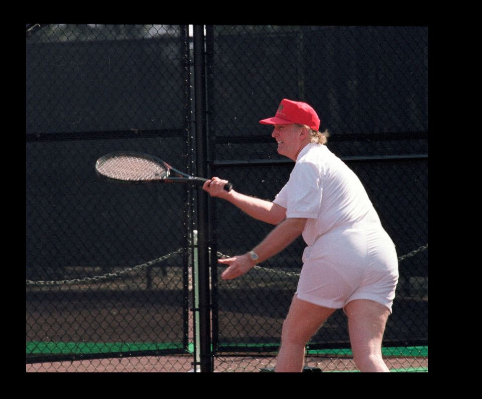 Trump tennis Blank Meme Template